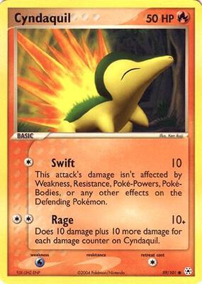 Cyndaquil card from EX Battle Stadium