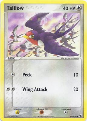 Taillow card from EX Battle Stadium