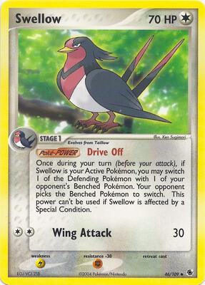 Swellow card from EX Battle Stadium