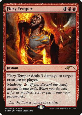 Fiery Temper card from FNM Promos