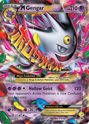 M Gengar EX card from XY Promos