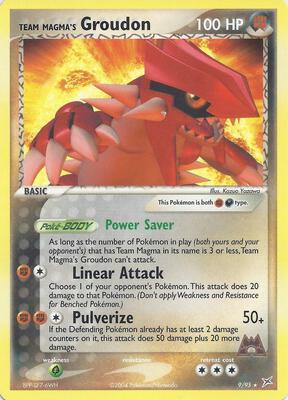 Team Magma's Groudon - 9/95 (EX Team Magma vs Team Aqua) card from Deck Exclusives