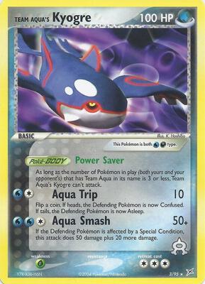 Team Aqua's Kyogre - 3/95 (EX Team Magma vs Team Aqua) card from Deck Exclusives
