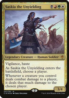 Saskia the Unyielding (Commander 2016) card from Oversize Cards