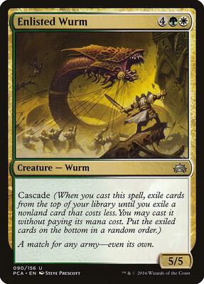 Enlisted Wurm card from Planechase Anthology