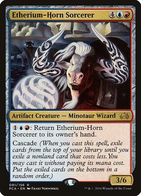 Etherium-Horn Sorcerer card from Planechase Anthology