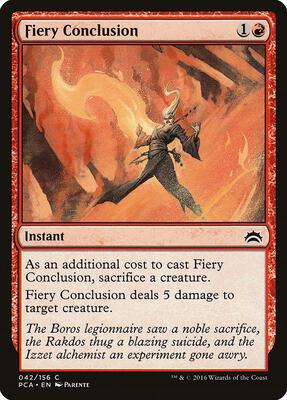 Fiery Conclusion card from Planechase Anthology