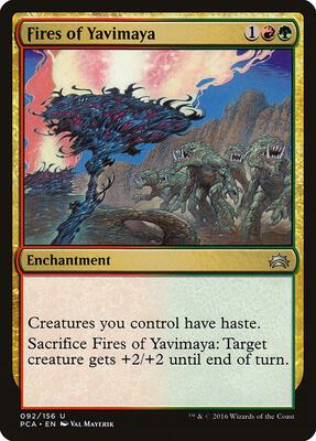Fires of Yavimaya card from Planechase Anthology