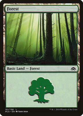 Forest (151) card from Planechase Anthology