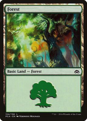 Forest (154) card from Planechase Anthology
