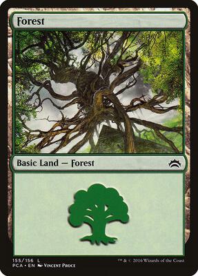 Forest (155) card from Planechase Anthology