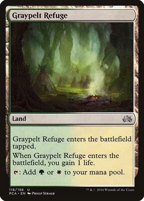 Graypelt Refuge card from Planechase Anthology