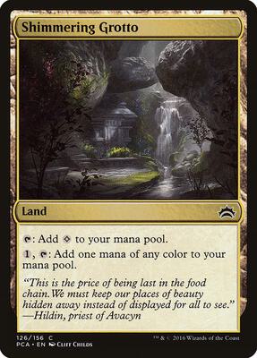 Shimmering Grotto card from Planechase Anthology
