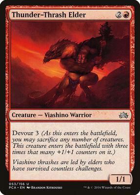 Thunder-Thrash Elder card from Planechase Anthology