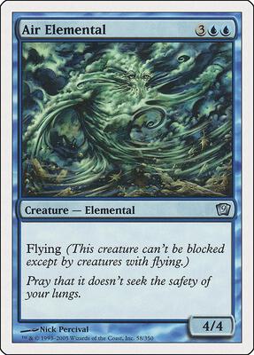 Air Elemental card from 9th Edition