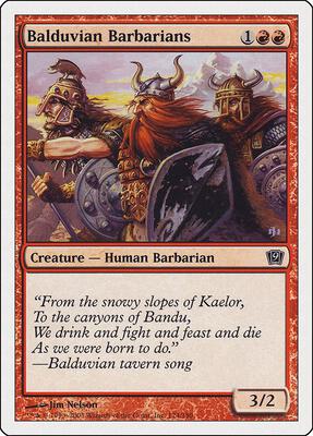 Balduvian Barbarians card from 9th Edition