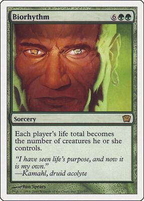 Biorhythm card from 9th Edition