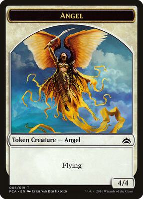 Angel // Saproling Double-Sided Token card from Planechase Anthology