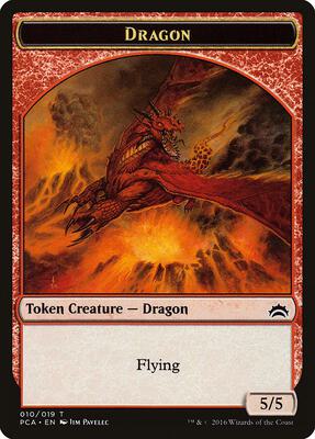 Dragon // Saproling Double-Sided Token card from Planechase Anthology