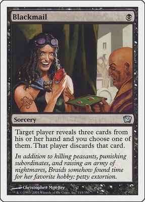 Blackmail card from 9th Edition