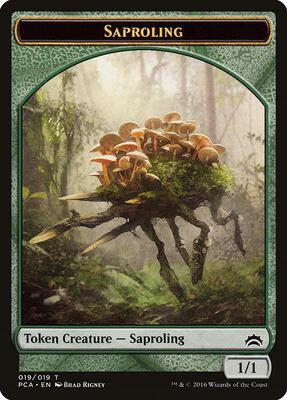 Saproling // Goblin Double-Sided Token card from Planechase Anthology