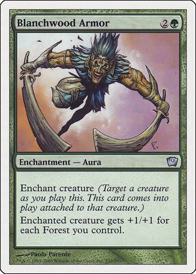 Blanchwood Armor card from 9th Edition