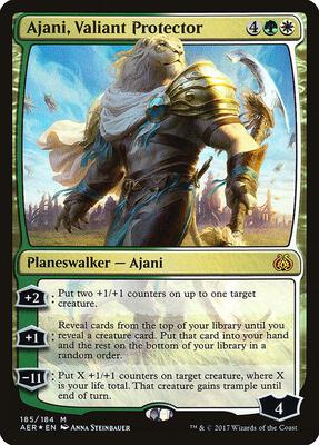 Ajani, Valiant Protector card from Aether Revolt