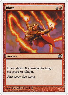 Blaze card from 9th Edition