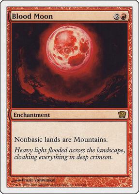 Blood Moon card from 9th Edition