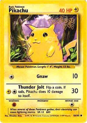 Pikachu - 58/102 (PokeTour 1999) card from Miscellaneous Cards & Products