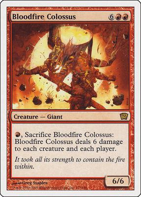 Bloodfire Colossus card from 9th Edition