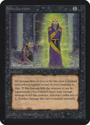 Simulacrum card from Alpha Edition