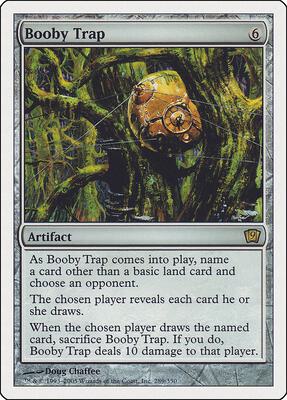 Booby Trap card from 9th Edition