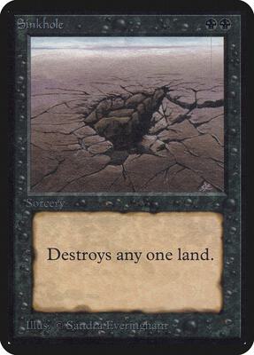 Sinkhole card from Alpha Edition