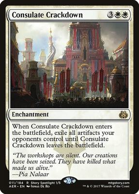 Consulate Crackdown card from Aether Revolt