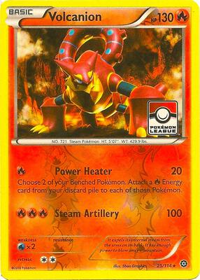 Volcanion - 25/114 (Pokemon League) card from League & Championship Cards