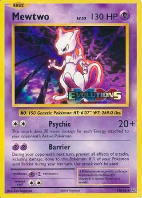 Mewtwo (XY Evolutions Prerelease) card from XY Promos