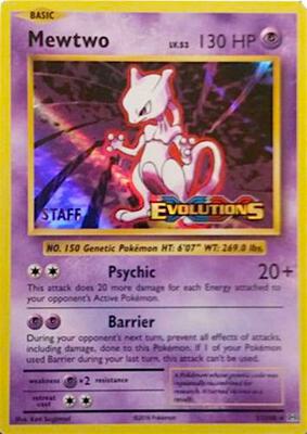 Mewtwo - 51/108 (Prerelease) [Staff] card from XY Promos