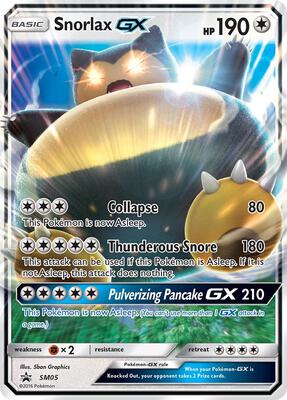 Snorlax GX - SM05 card from SM Promos