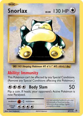 Snorlax - XY179 card from XY Promos