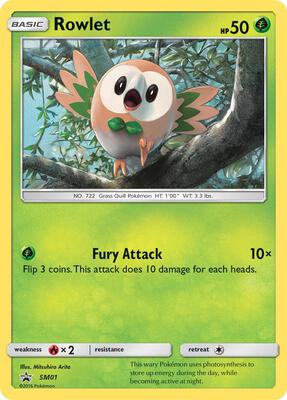 Rowlet - SM01 card from SM Promos