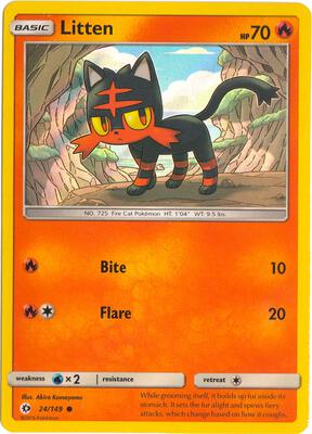Litten - 24/149 (Water Web Holo) card from Miscellaneous Cards & Products