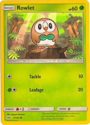 Rowlet - 9/149 (Water Web Holo) card from Miscellaneous Cards & Products