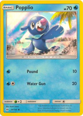 Popplio - 39/149 (Water Web Holo) card from Miscellaneous Cards & Products