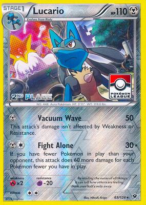 Lucario - 63/124 (Pokemon League) [2nd Place] card from League & Championship Cards