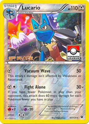 Lucario - 63/124 (Pokemon League) [3rd Place] card from League & Championship Cards
