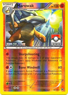 Marowak - 78/162 (Pokemon League) [2nd Place] card from League & Championship Cards