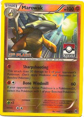 Marowak - 78/162 (Pokemon League) [3rd Place] card from League & Championship Cards
