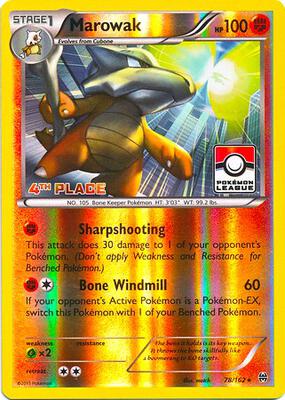 Marowak - 78/162 (Pokemon League) [4th Place] card from League & Championship Cards