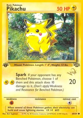Pikachu [W Stamped] card from WoTC Promo
